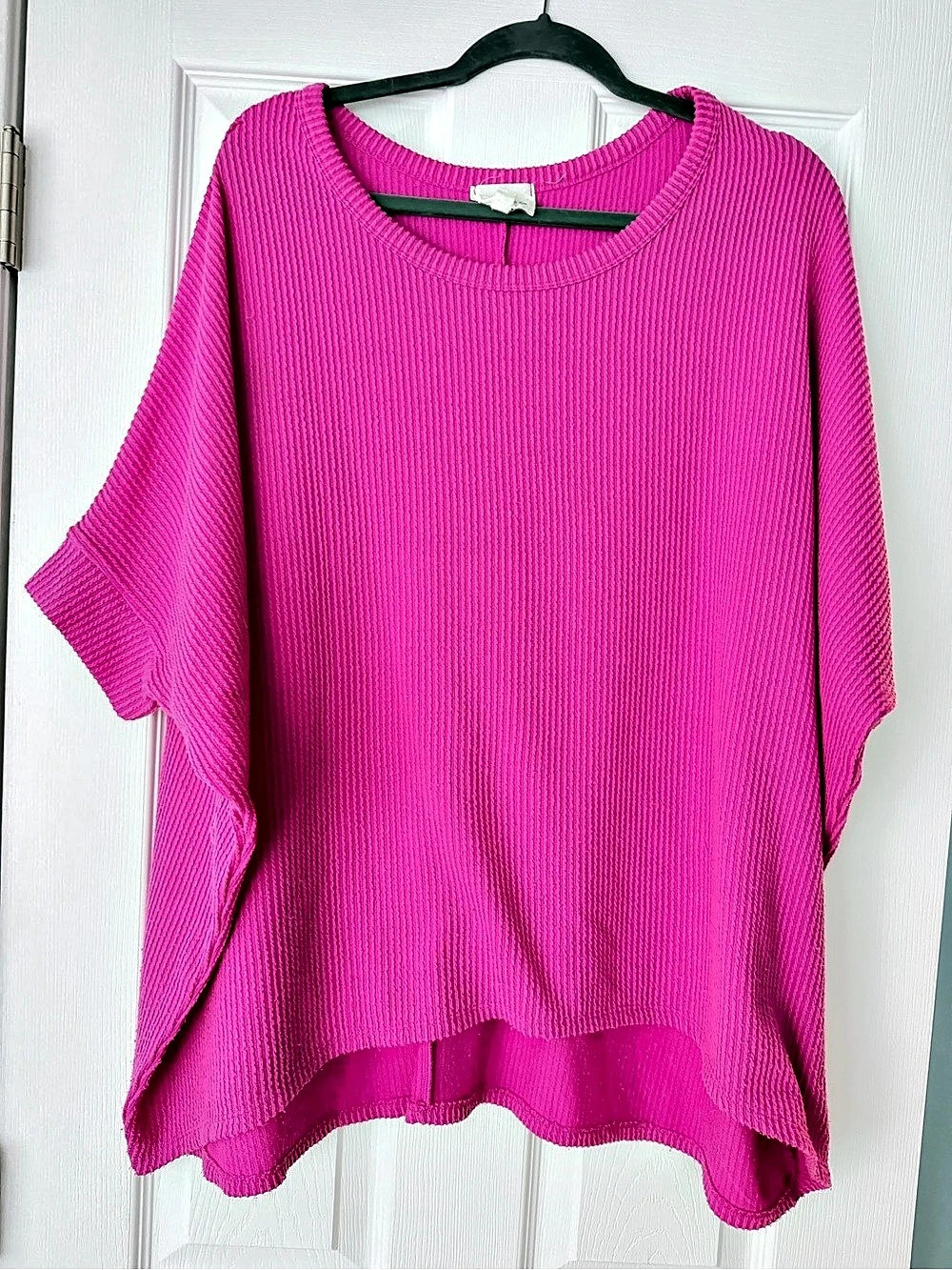 Free People Pink Textured Knit Tunic